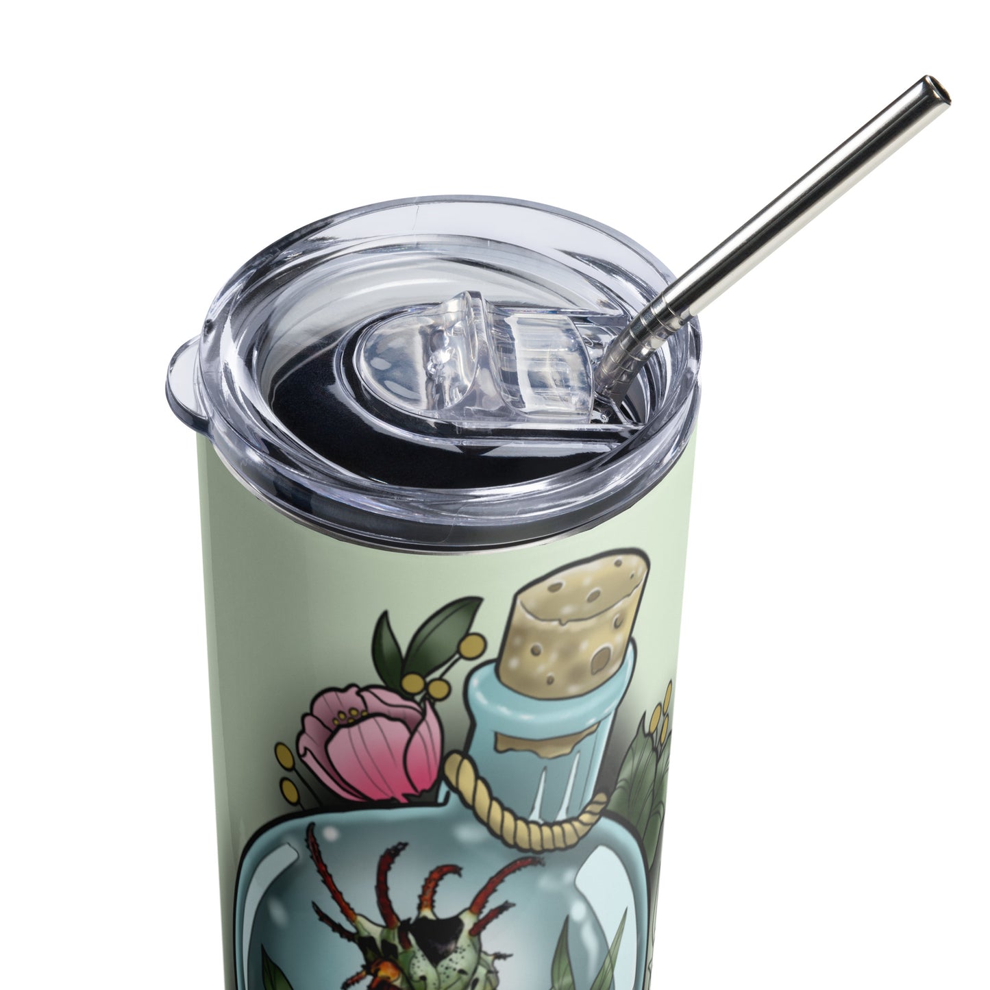 Stainless steel tumbler-"Horned Caterpillar"