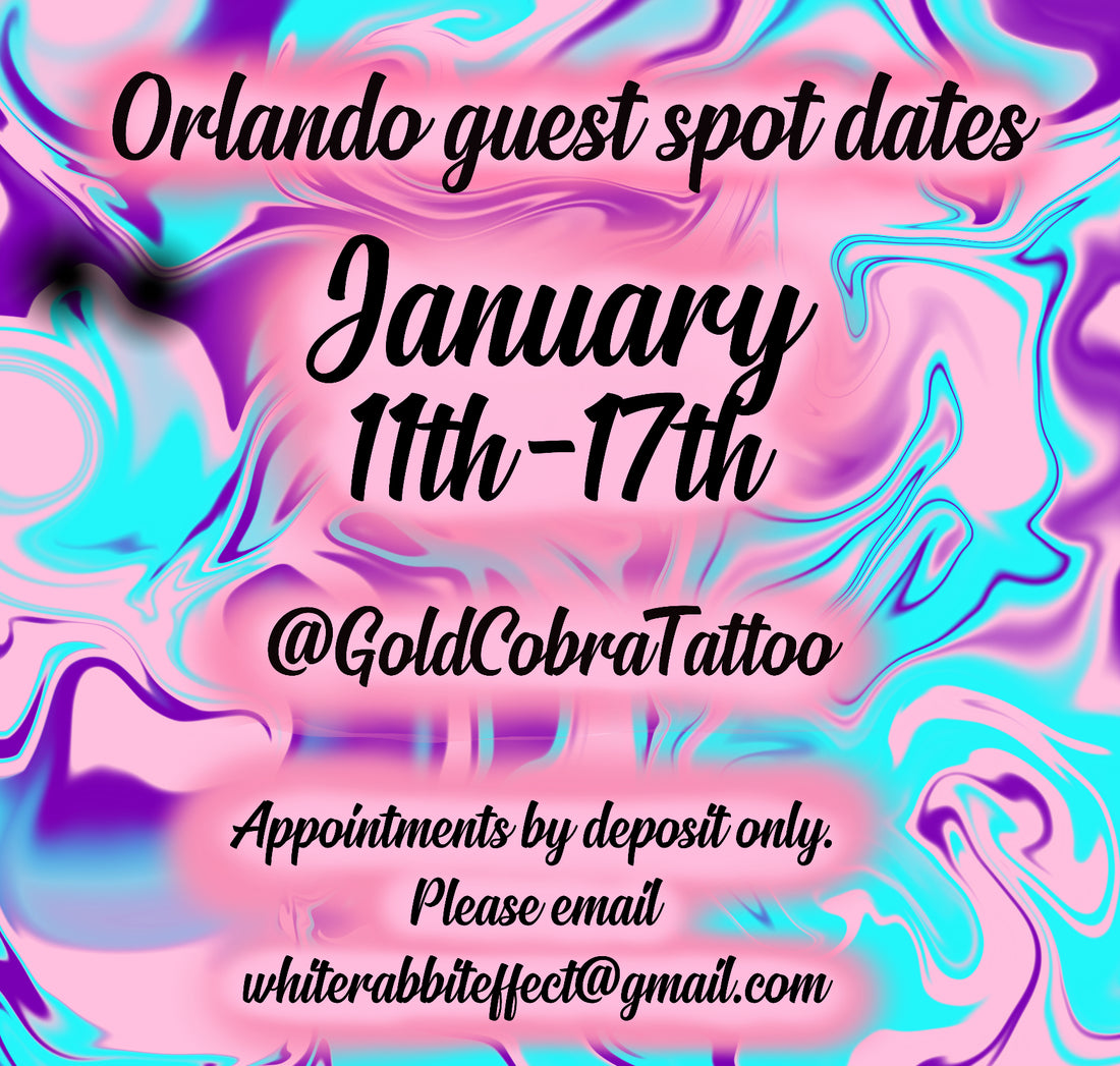 January guest spot - Orlando- Gold Cobra Tattoo