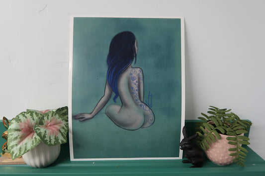 "Girl with the Tattoo" 8"x10" PRINT