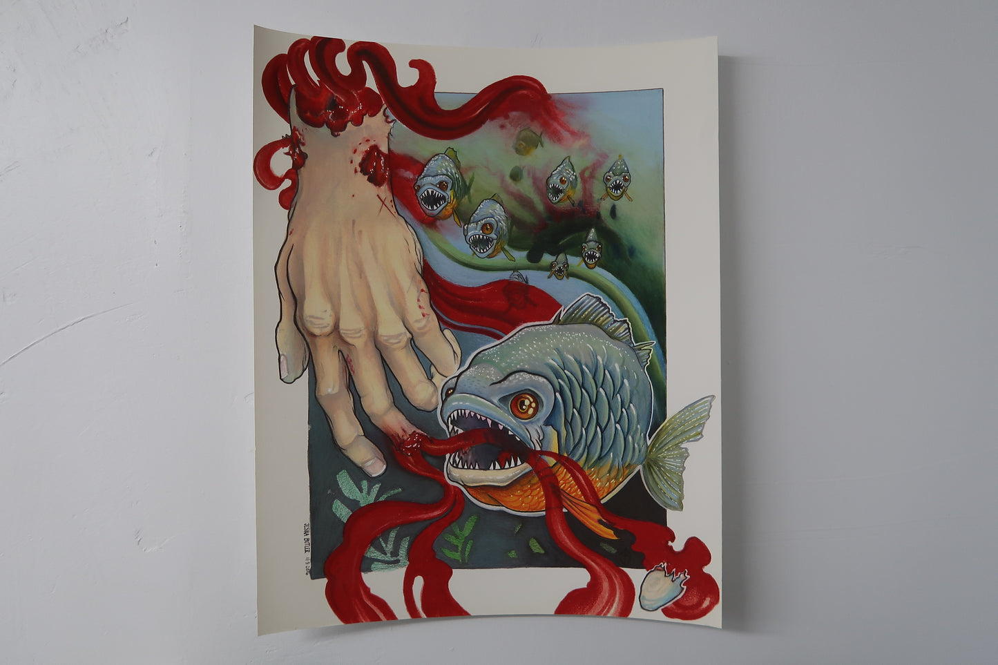 "Piranha" 11"x14" PRINT