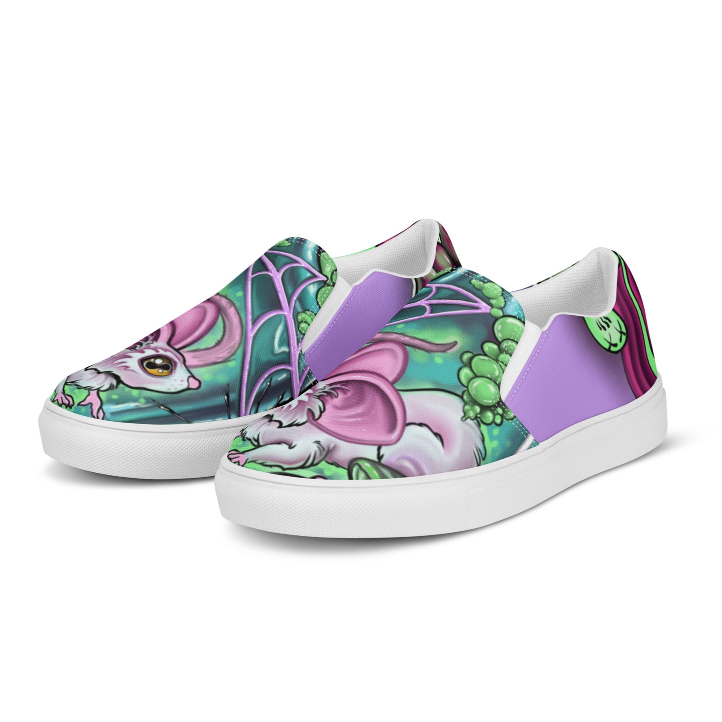 Women’s slip-on canvas shoes - "Toil & Trouble"