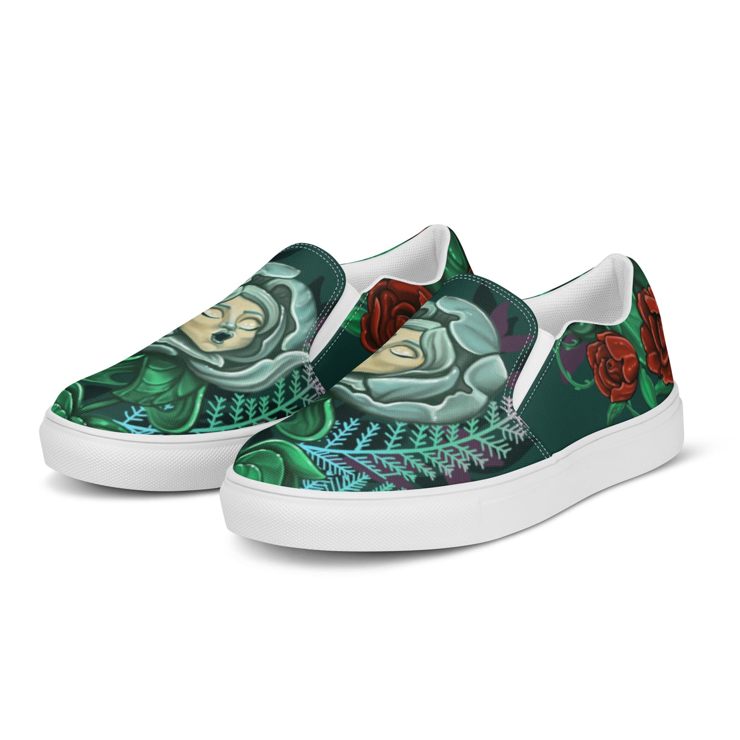 Women’s slip-on canvas shoes- "Wonderland Flower"