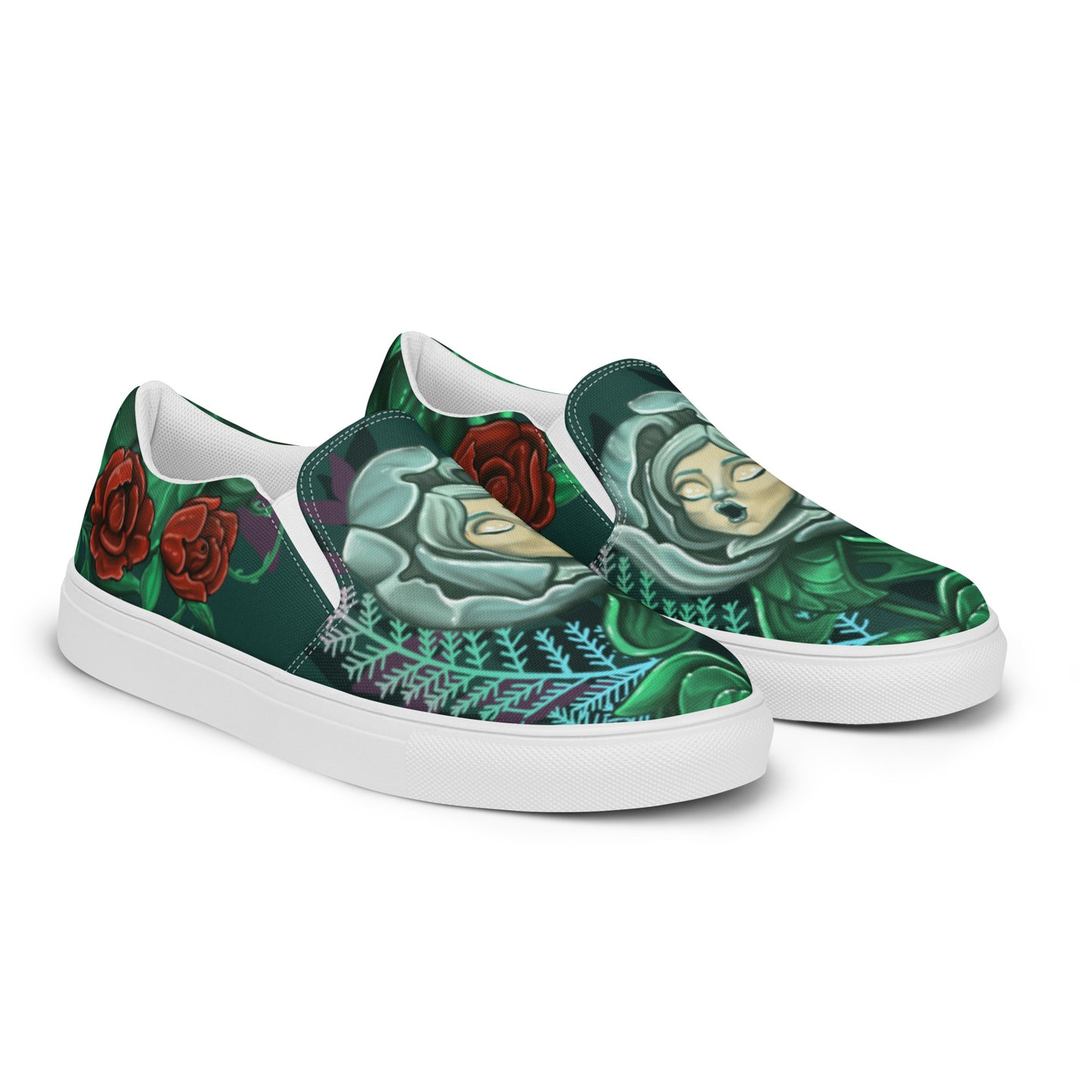Women’s slip-on canvas shoes- "Wonderland Flower"